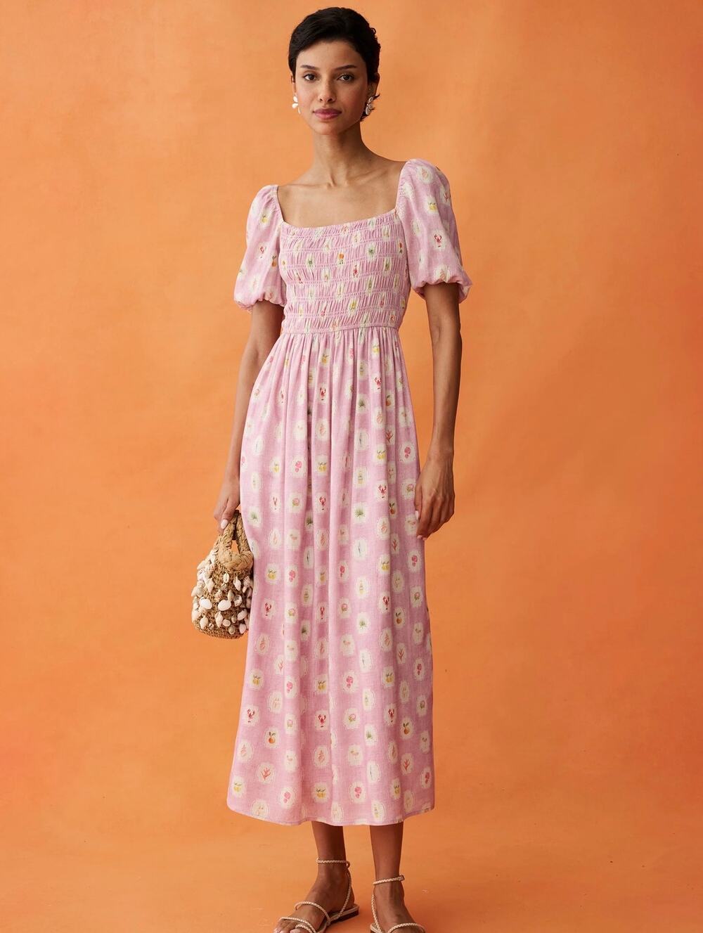 New few Moda ANAYA Marcey Dress linen blend dress sz S $222